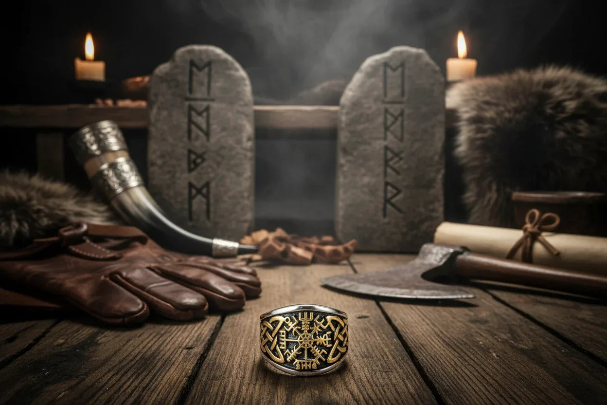 Vegvisir Viking Ring - Sorceress Sanctuary 7-8-9-10-11