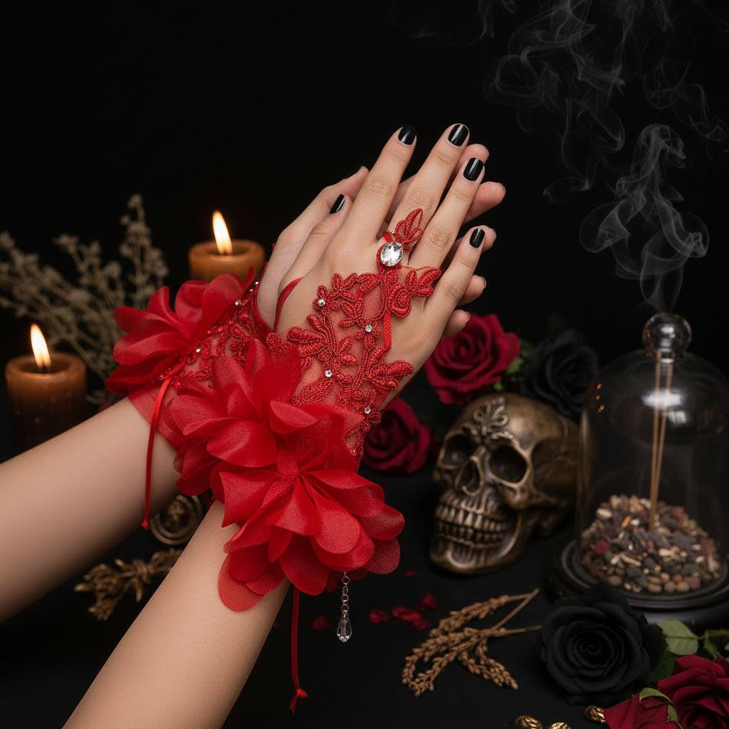 Veilborne Fingerless Gloves Sorceress Sanctuary