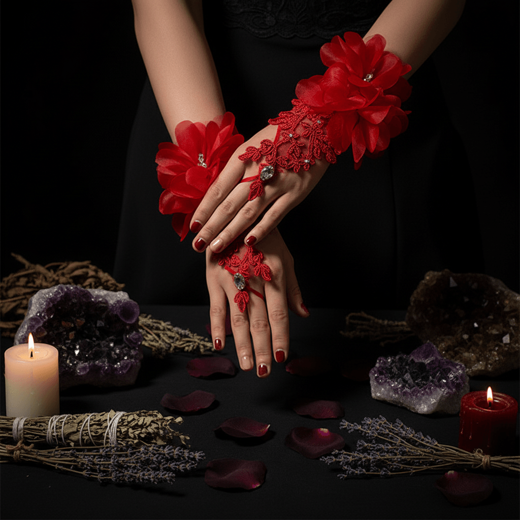 Veilborne Fingerless Gloves Sorceress Sanctuary