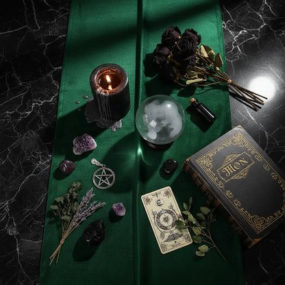 Velvet Altar Cloth - Sorceress Sanctuary Dark green / 70*300-Creamy-white / 70*300-Purple / 70*300