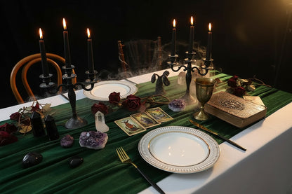 Velvet Altar Cloth - Sorceress Sanctuary Dark green / 70*300-Creamy-white / 70*300-Purple / 70*300