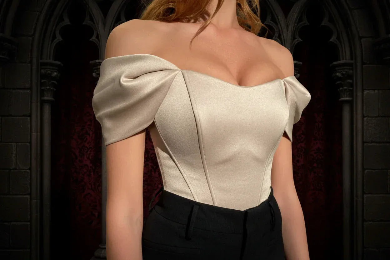 Velvet Corset - Sorceress Sanctuary White / S-White / M-White / L-Red / S-Red / M