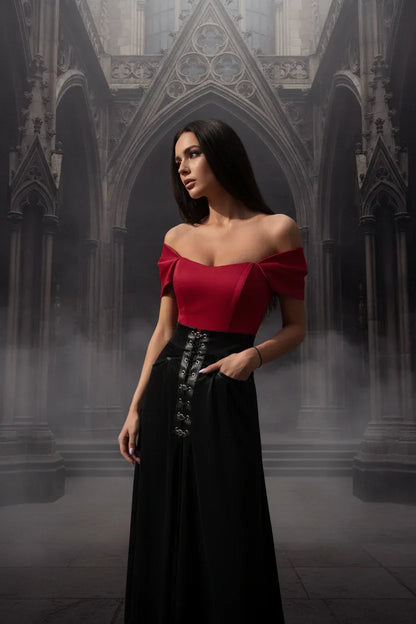 Velvet Corset - Sorceress Sanctuary White / S-White / M-White / L-Red / S-Red / M