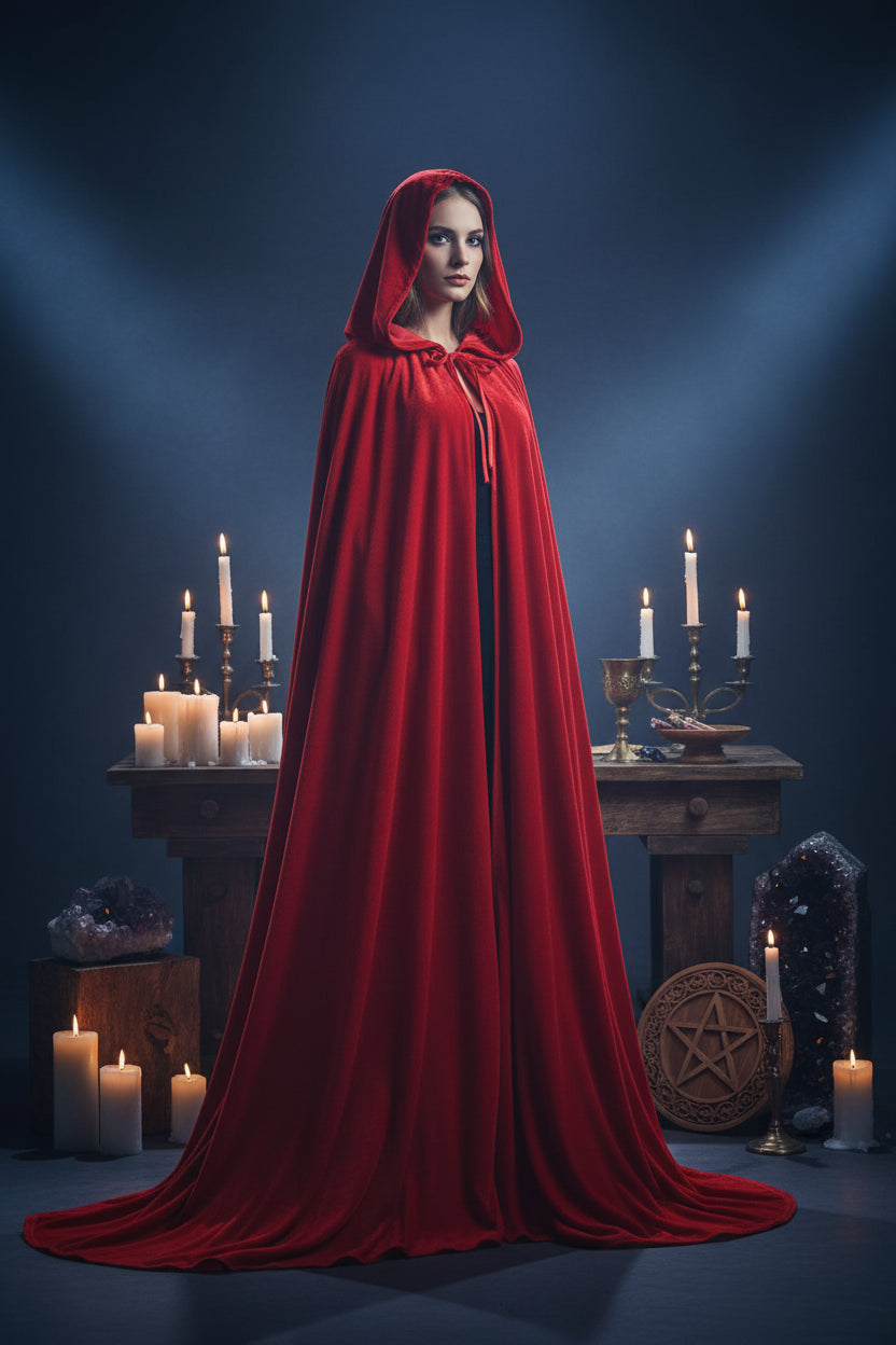 Velvet Sorceress Cloak - Sorceress Sanctuary Green / S-Green / M-Green / L-Green / XL-Purple / S