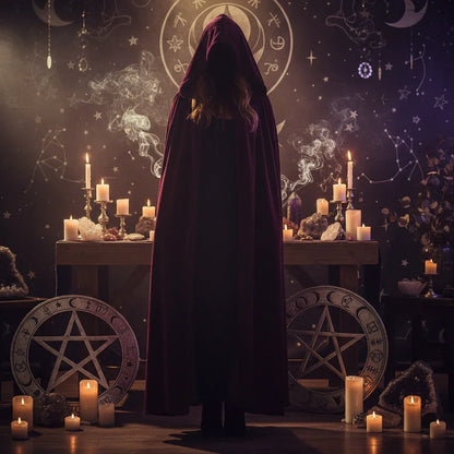 Velvet Sorceress Cloak - Sorceress Sanctuary Green / S-Green / M-Green / L-Green / XL-Purple / S