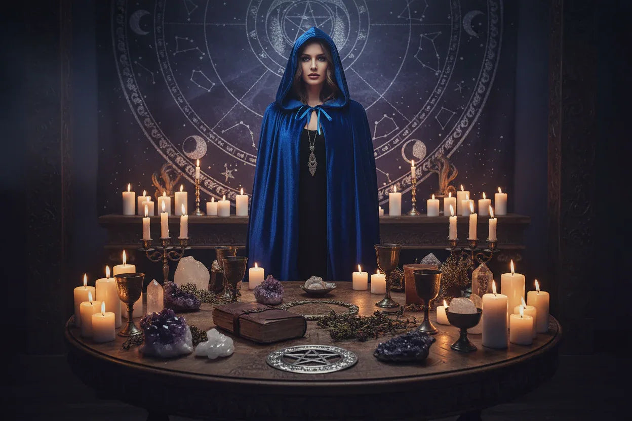 Velvet Sorceress Cloak - Sorceress Sanctuary Green / S-Green / M-Green / L-Green / XL-Purple / S