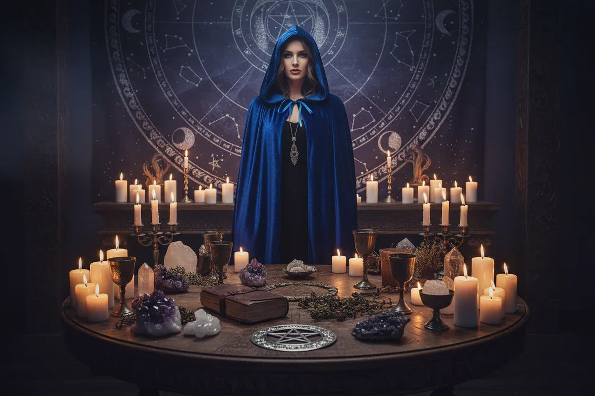 Velvet Sorceress Cloak - Sorceress Sanctuary Green / S-Green / M-Green / L-Green / XL-Purple / S