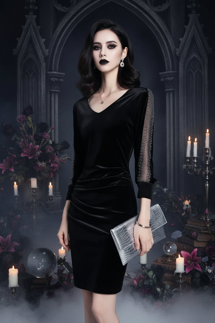 Velvet Witch Dress - Sorceress Sanctuary Purple / S-Purple / M-Purple / L-Purple / XL-Purple / XXL