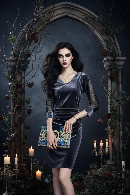 Velvet Witch Dress - Sorceress Sanctuary Purple / S-Purple / M-Purple / L-Purple / XL-Purple / XXL