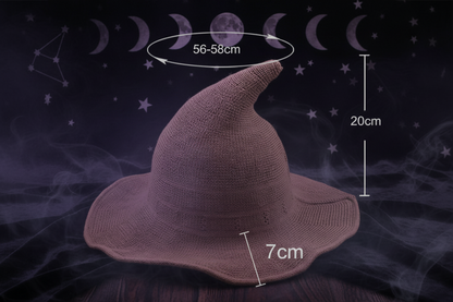 Velvet Witch Hat - Sorceress Sanctuary Black-Dark blue-Red wine-Light grey-Khaki
