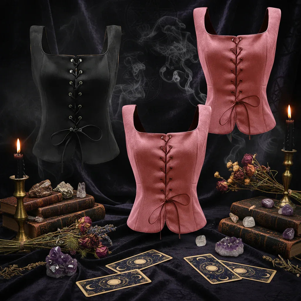 Vest Corset - Sorceress Sanctuary Black / M-Black / XXL-Red / XL-Red / S-Black / L