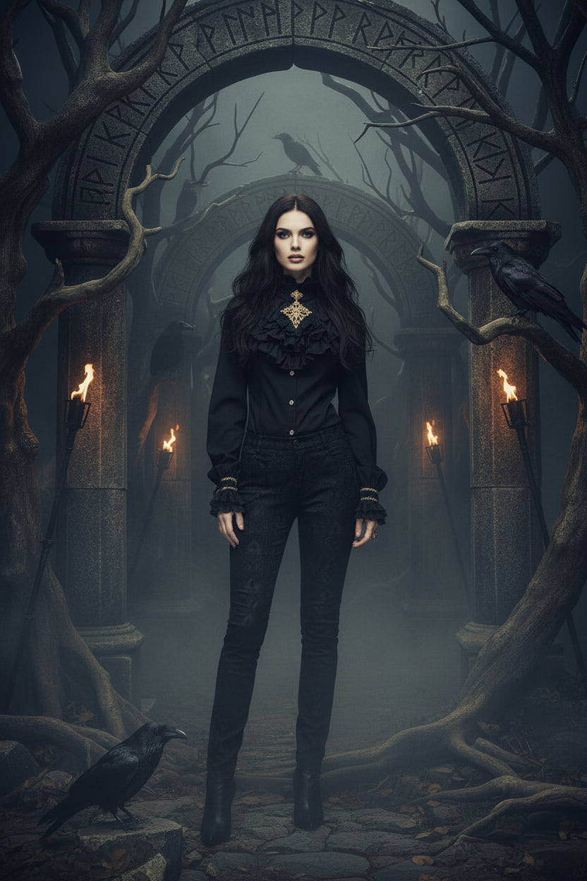 Custom Devil Fashion Gothic Vintage Men's Shirt SHT02301 Sorceress Sanctuary