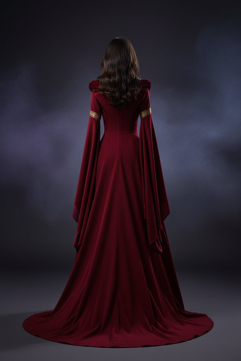 Victorian Hooded Gown - Sorceress Sanctuary Black / S-Black / M-Black / L-Black / XL-Black / XXL