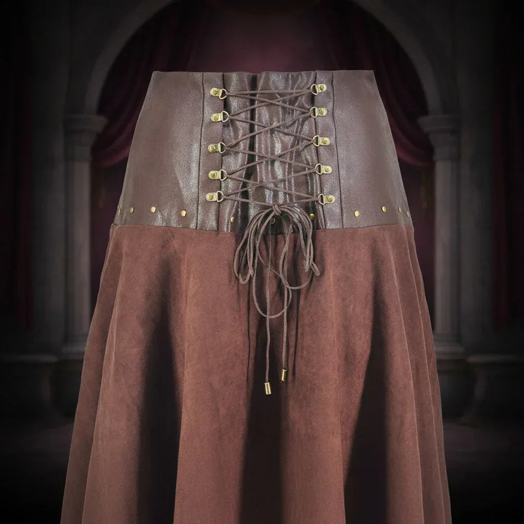 Victorian Steampunk Skirt - Sorceress Sanctuary Brown / M-Brown / XL-Brown / 2XL-Brown / 3XL-Brown / 4XL