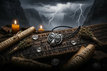 Viking Bear Necklace - Sorceress Sanctuary white