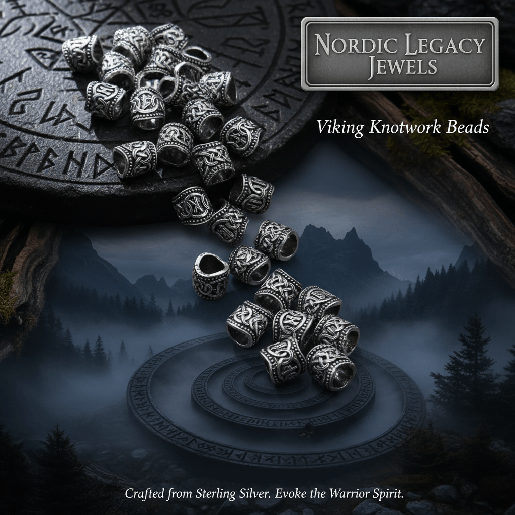 Viking Beard Beads - Sorceress Sanctuary 24pcs Silver