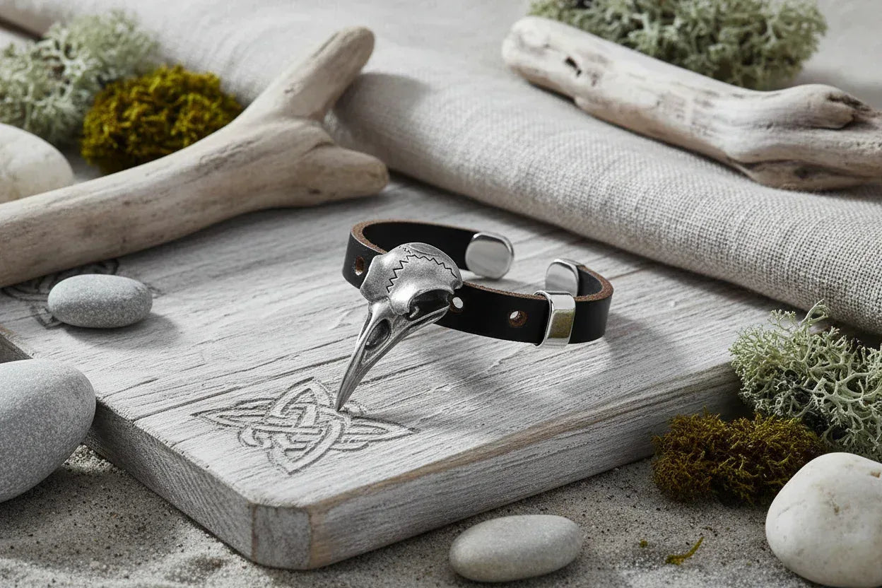 Viking Crow Bracelet - Sorceress Sanctuary Silver