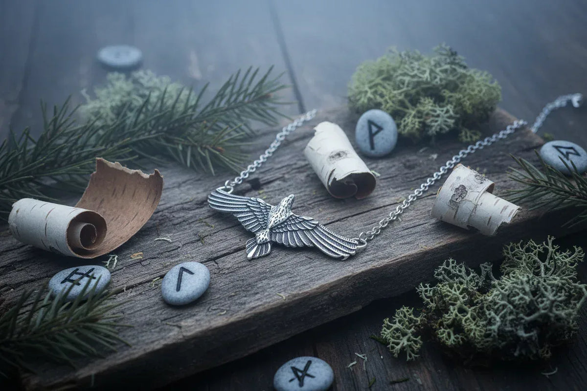 Viking Eagle Necklace - Sorceress Sanctuary Silver