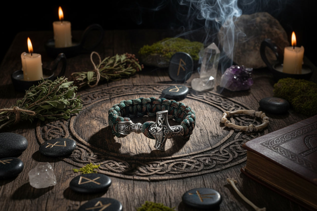 Viking Raider Bracelet - Sorceress Sanctuary Blue-Green-Black-Rainbow
