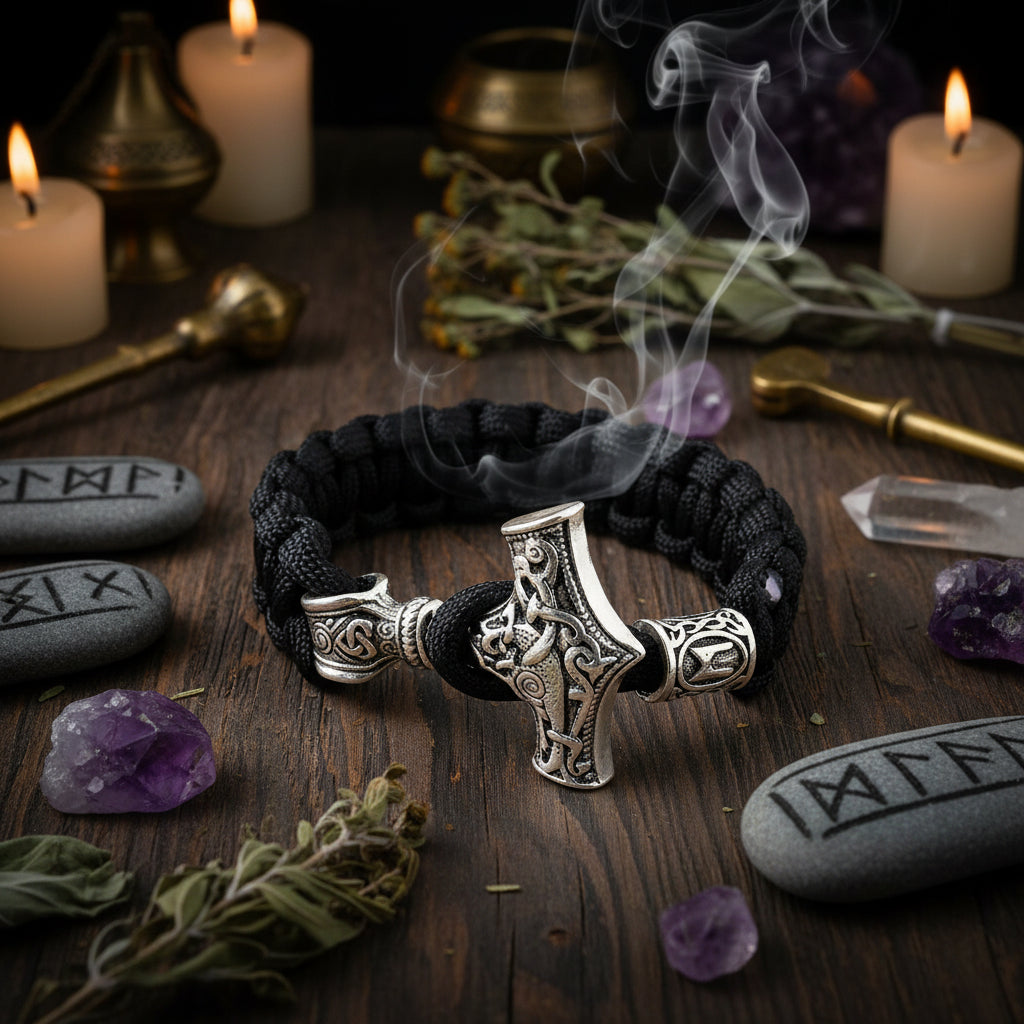 Viking Raider Bracelet - Sorceress Sanctuary Blue-Green-Black-Rainbow