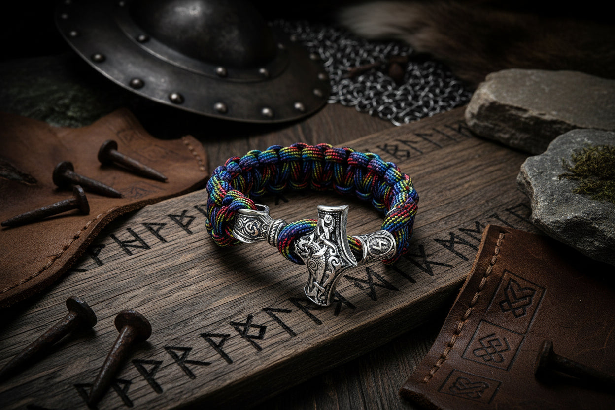 Viking Raider Bracelet - Sorceress Sanctuary Blue-Green-Black-Rainbow