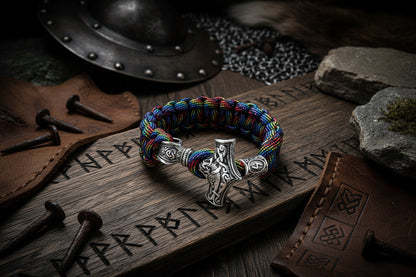 Viking Raider Bracelet - Sorceress Sanctuary Blue-Green-Black-Rainbow