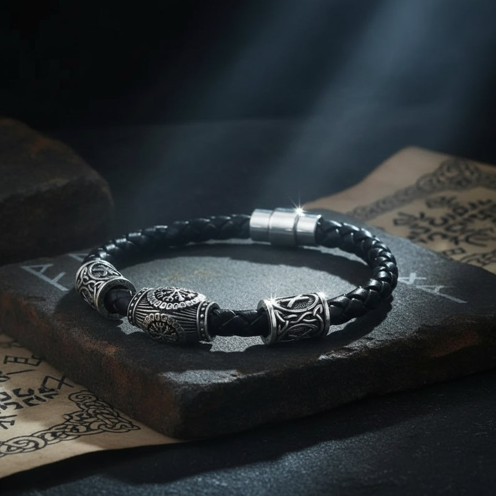 Viking Rune Bracelet - Sorceress Sanctuary New Silver / 19cm-New Silver / 21cm-New Silver / 23cm-New Gold / 19cm-New Gold / 23cm