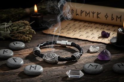 Viking Rune Bracelet - Sorceress Sanctuary New Silver / 19cm-New Silver / 21cm-New Silver / 23cm-New Gold / 19cm-New Gold / 23cm