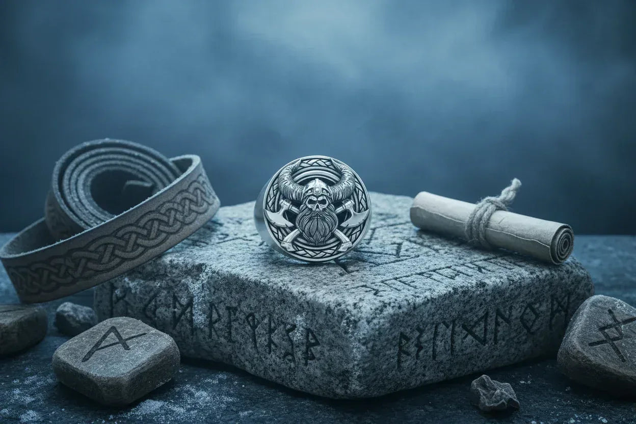 Viking Skull Ring - Sorceress Sanctuary Silver / 7-Silver / 8-Silver / 9-Silver / 10-Silver / 11