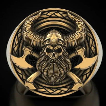 Viking Skull Ring - Sorceress Sanctuary Silver / 7-Silver / 8-Silver / 9-Silver / 10-Silver / 11