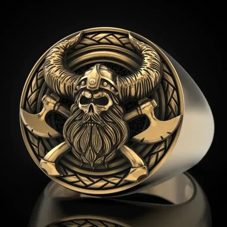 Viking Skull Ring - Sorceress Sanctuary Silver / 7-Silver / 8-Silver / 9-Silver / 10-Silver / 11