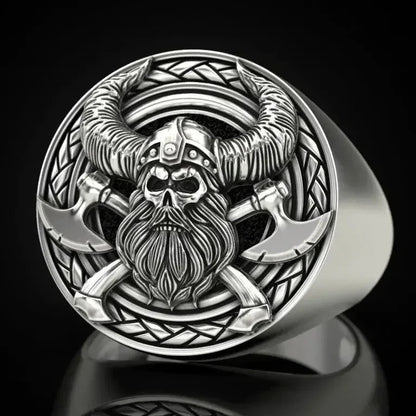 Viking Skull Ring - Sorceress Sanctuary Silver / 7-Silver / 8-Silver / 9-Silver / 10-Silver / 11