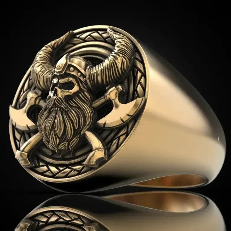 Viking Skull Ring - Sorceress Sanctuary Silver / 7-Silver / 8-Silver / 9-Silver / 10-Silver / 11