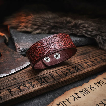 Viking Tree Bracelet - Sorceress Sanctuary Black-Coffee-Yellow