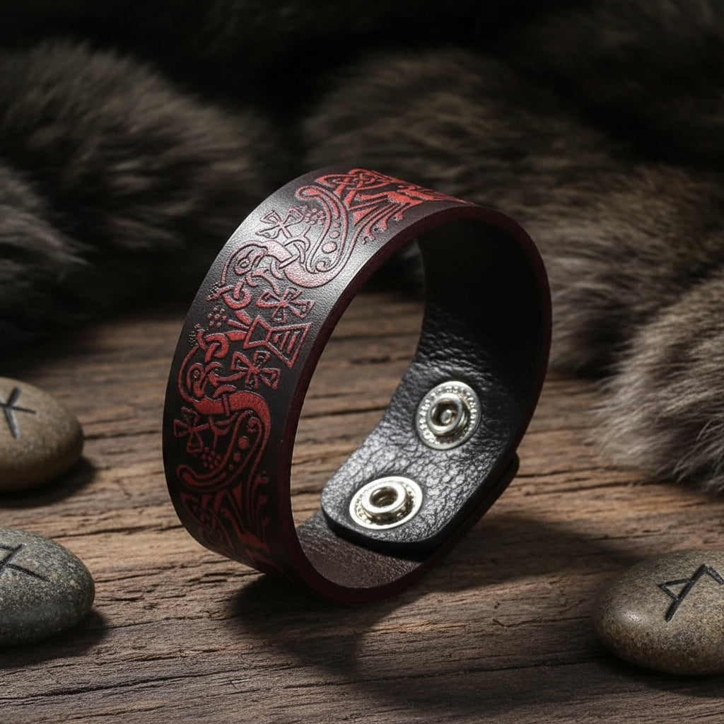 Viking Tree Bracelet - Sorceress Sanctuary Black-Coffee-Yellow