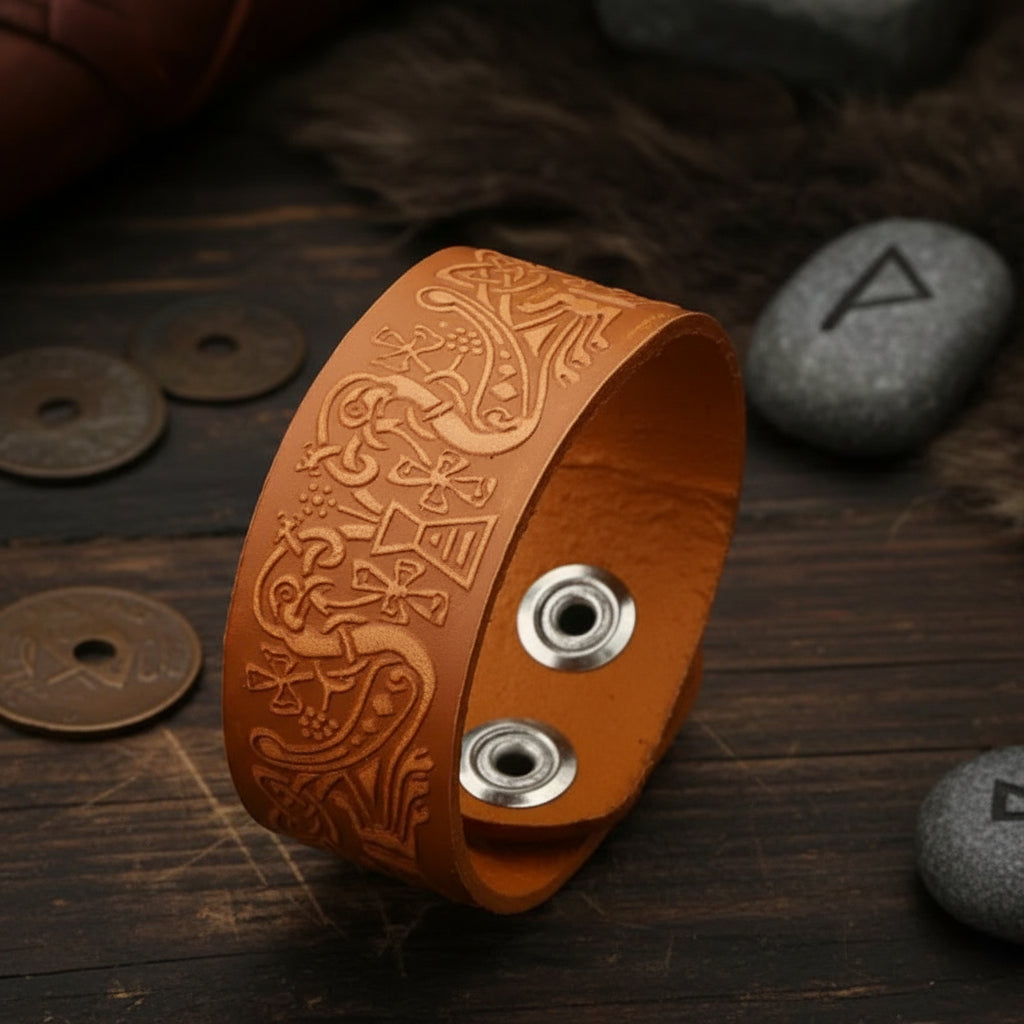 Viking Tree Bracelet - Sorceress Sanctuary Black-Coffee-Yellow