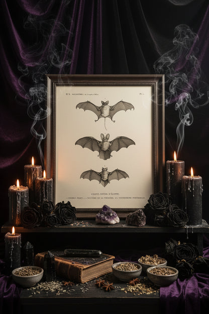 Vintage Bat Print - Sorceress Sanctuary