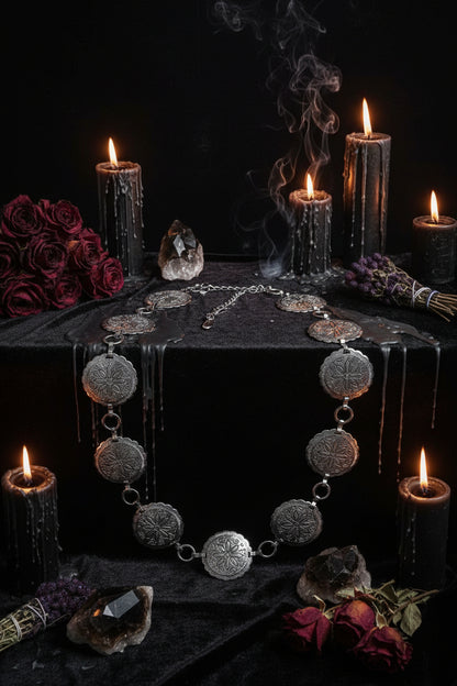 Spring Autumn Women's Adjustable Metal Waist Chain Decor Sorceress Sanctuary