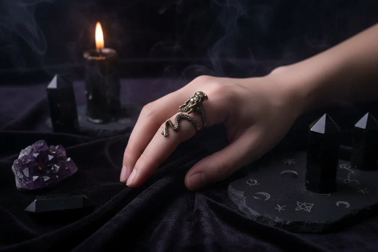 Vintage Dragon Ring - Sorceress Sanctuary Picture color / Opening adjustable