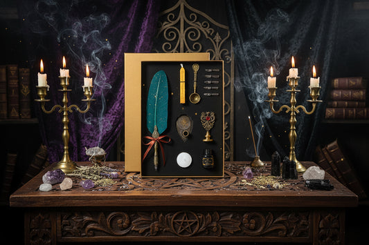 Vintage Quill Set - Sorceress Sanctuary Black-Blue-Red-Green-White