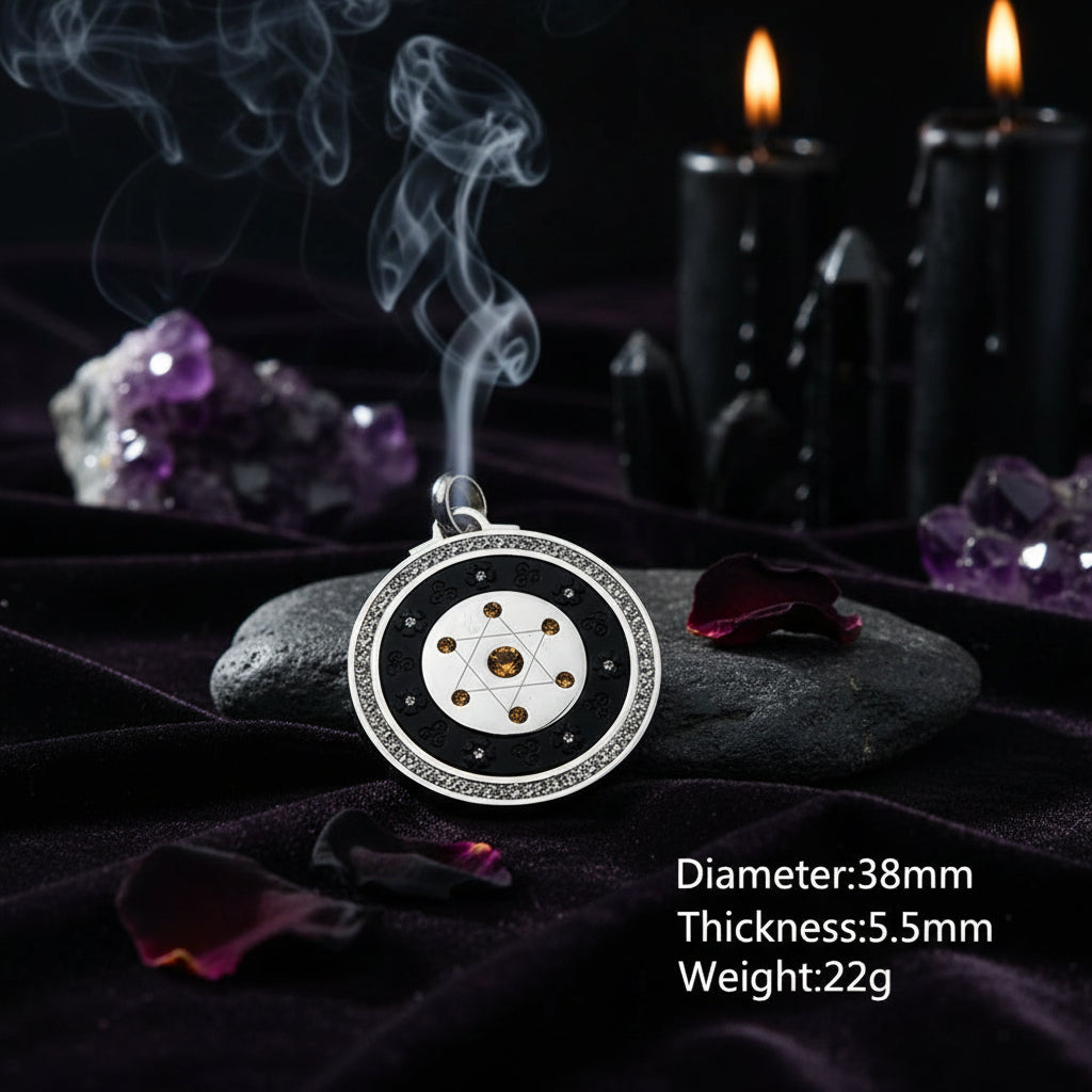 Volcanic Stone Energy Pendant - Sorceress Sanctuary White-Red-Green-Blue-Orange