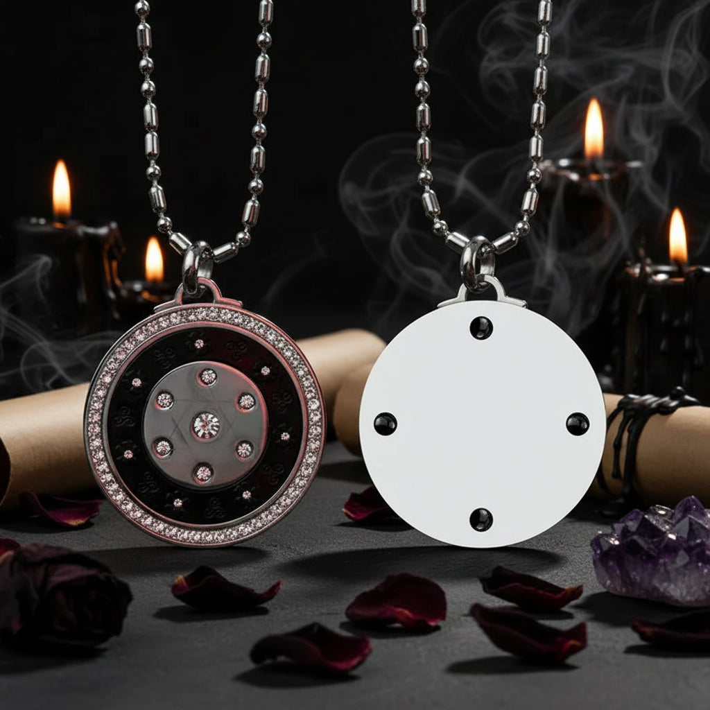 Volcanic Stone Energy Pendant - Sorceress Sanctuary White-Red-Green-Blue-Orange