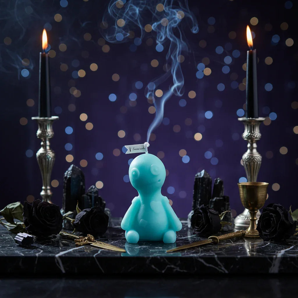 Voodoo Candle - Sorceress Sanctuary Maca Orange-Maca Yellow-Maca Green-White-Maca Lake Blue