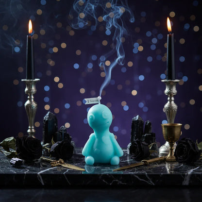 Voodoo Candle - Sorceress Sanctuary Maca Orange-Maca Yellow-Maca Green-White-Maca Lake Blue
