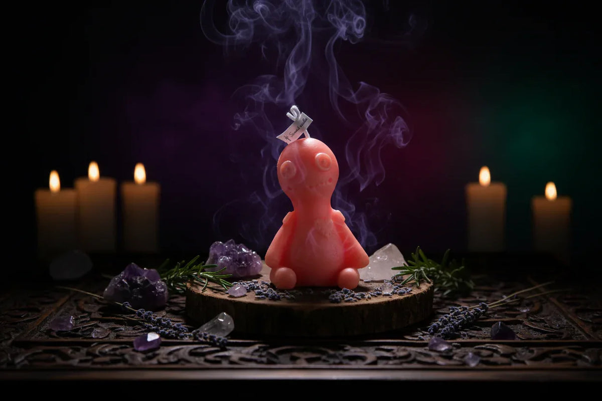 Voodoo Candle - Sorceress Sanctuary Maca Orange-Maca Yellow-Maca Green-White-Maca Lake Blue