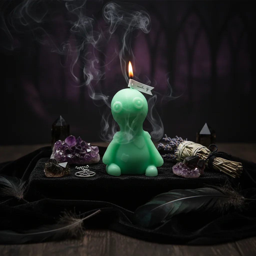 Voodoo Candle - Sorceress Sanctuary Maca Orange-Maca Yellow-Maca Green-White-Maca Lake Blue