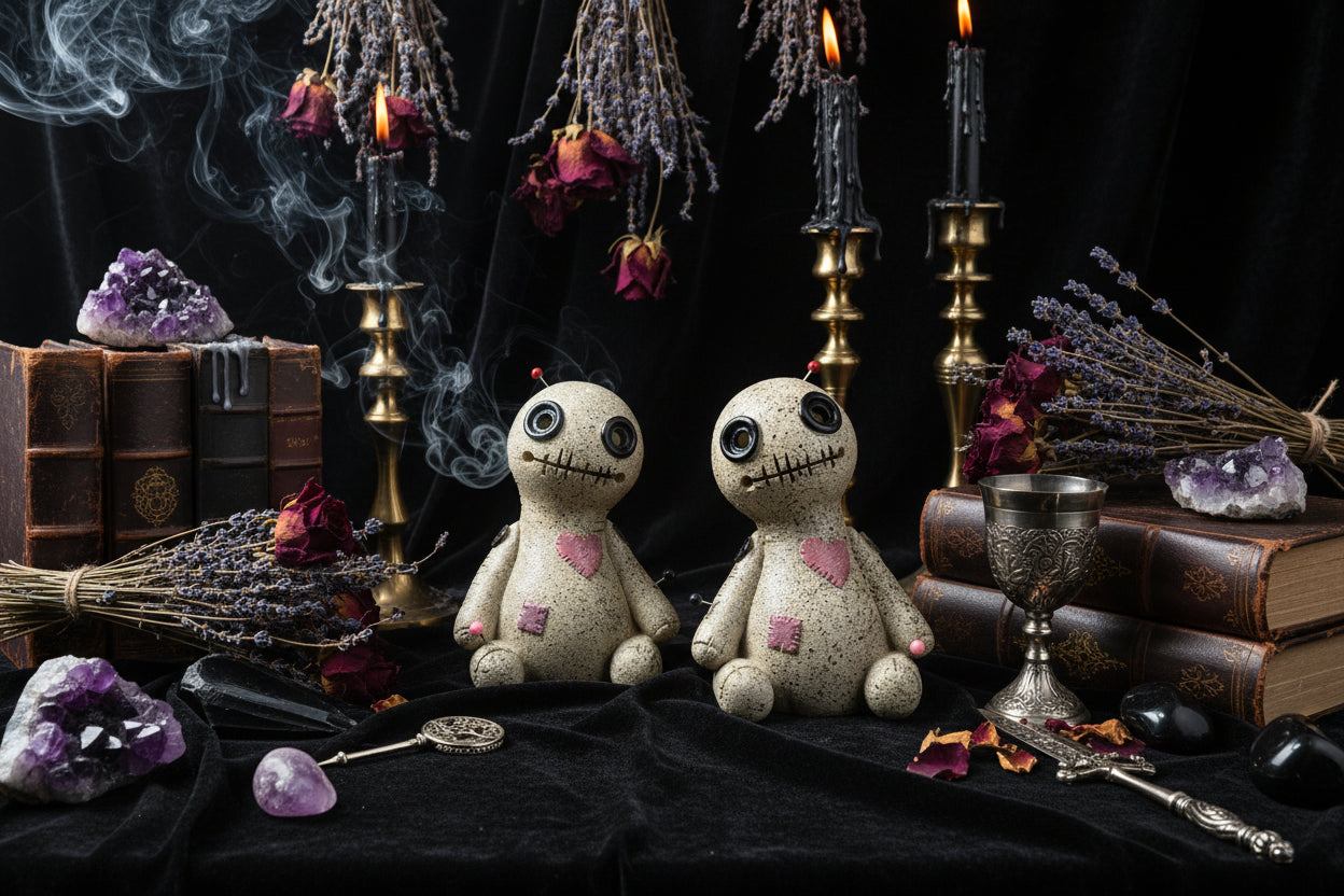 Voodoo Doll Incense - Sorceress Sanctuary Head tilted to the left-Head tilted to the right