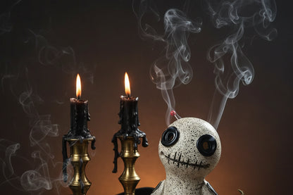 Voodoo Doll Incense - Sorceress Sanctuary Head tilted to the left-Head tilted to the right