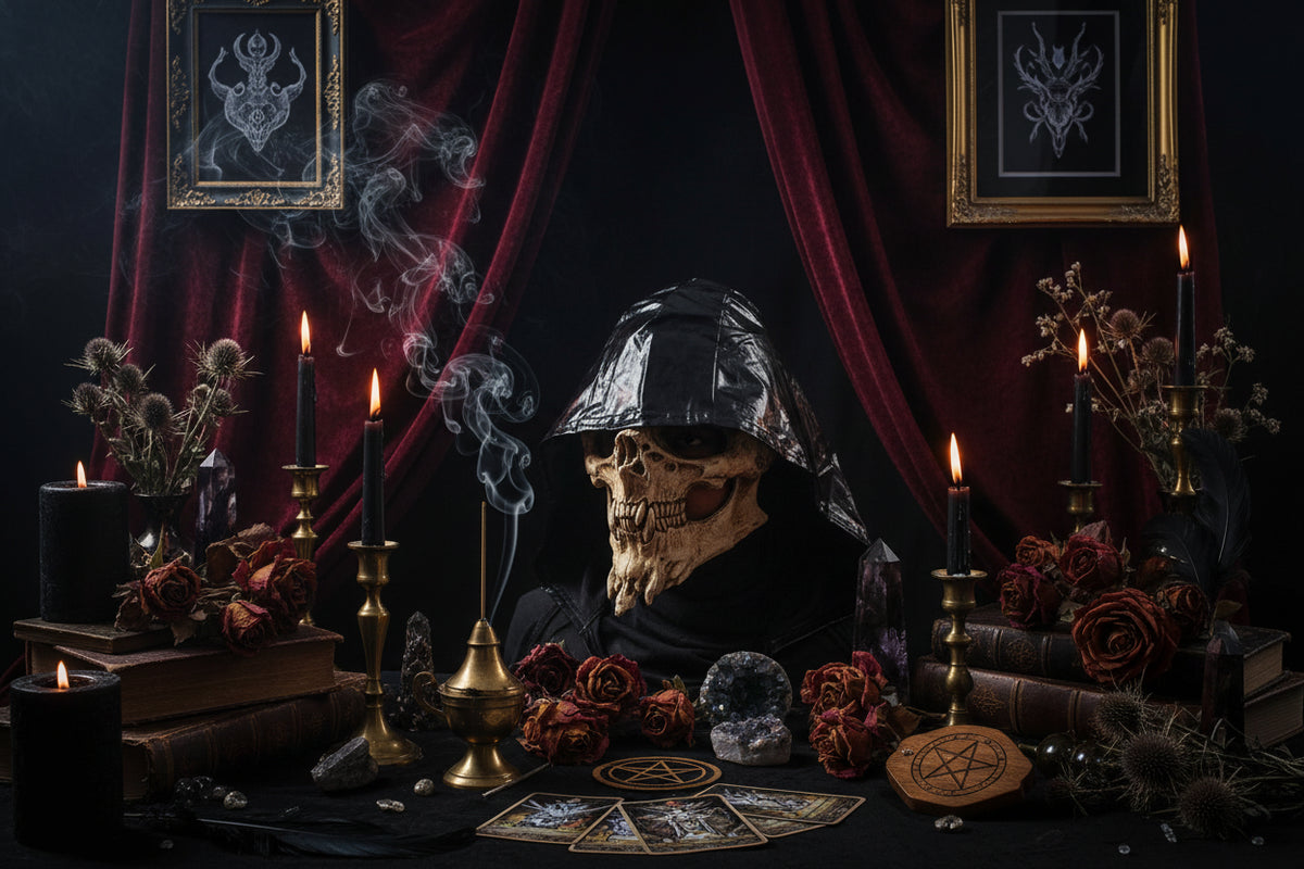 Warrior Skull Mask - Sorceress Sanctuary Red-White