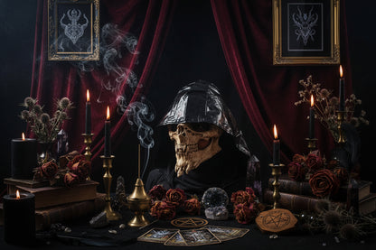 Warrior Skull Mask - Sorceress Sanctuary Red-White